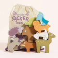 Le Toy Van Woodland Stacking Forest Animals & Bag