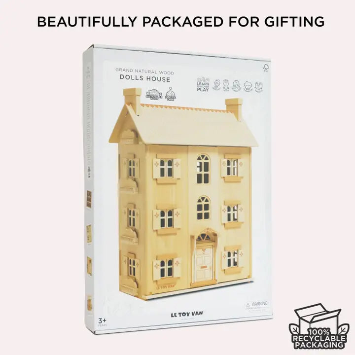 Le Toy Van The Grand Natural Wood Dolls House