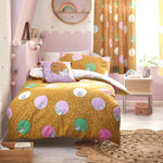 Dotty Peter Rabbit Toddler Bed Duvet Cover Set 140 x 70cm - Ochre