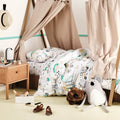 Down By the River Kids 100% Cotton Duvet Cover Set - White