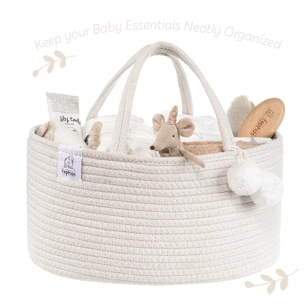 🎁 Cotton Rope Caddy - Off white (100% off)
