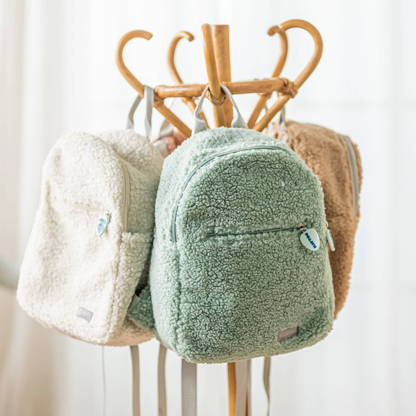 Nattou Teddy Backpack - Green