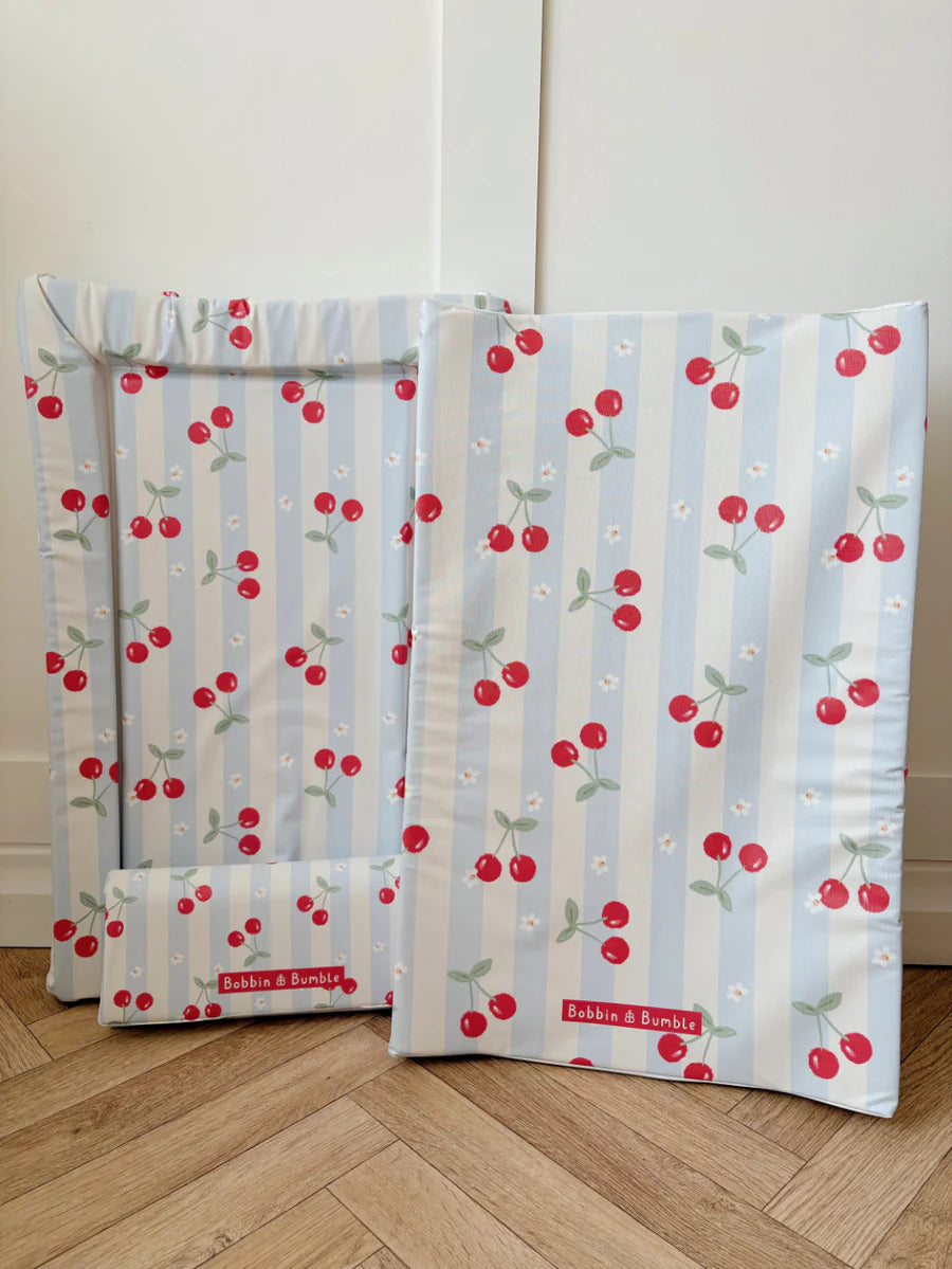 Bobbin & Bumble Standard Changing Mat - Cherry Stripe