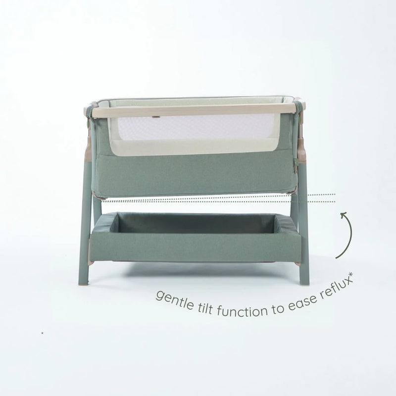 Tutti Bambini Cozee Air 2 Bedside Crib - Whitewash/Kelp