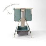 Tutti Bambini Cozee Sense Bedside Crib - Whitewash/Kelp