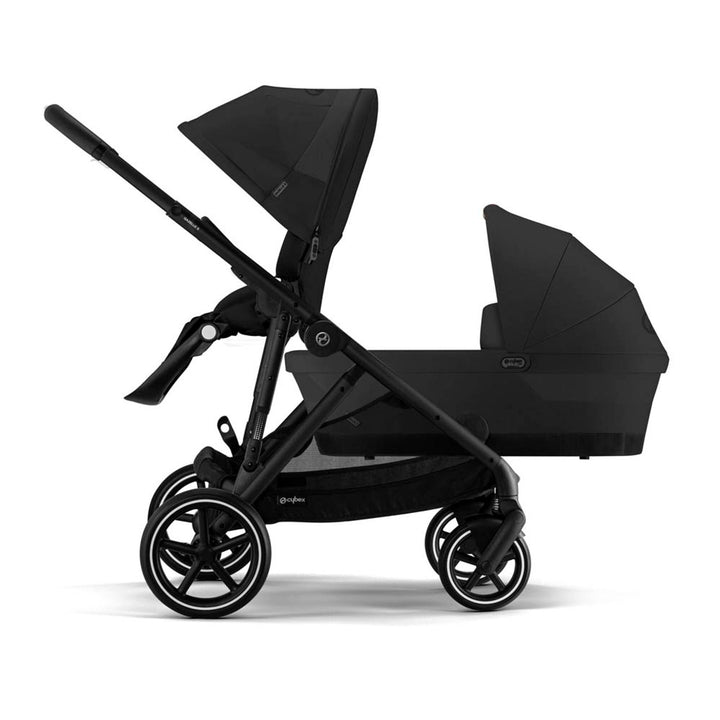Cybex e-Gazelle S Double Pushchair - Moon Black