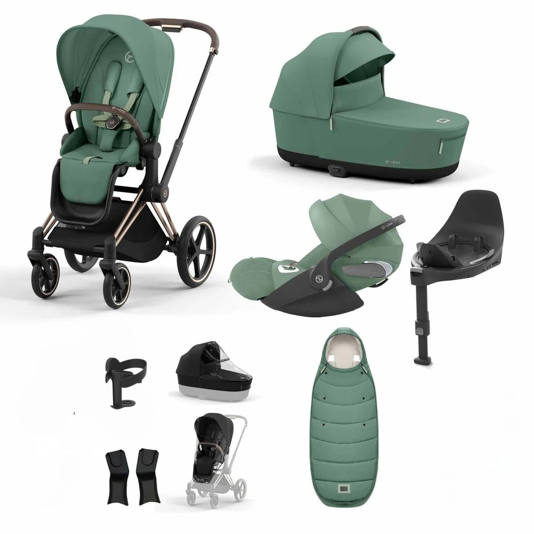Cybex Priam Travel System Bundle Inc Plus Cloud T - Leaf Green