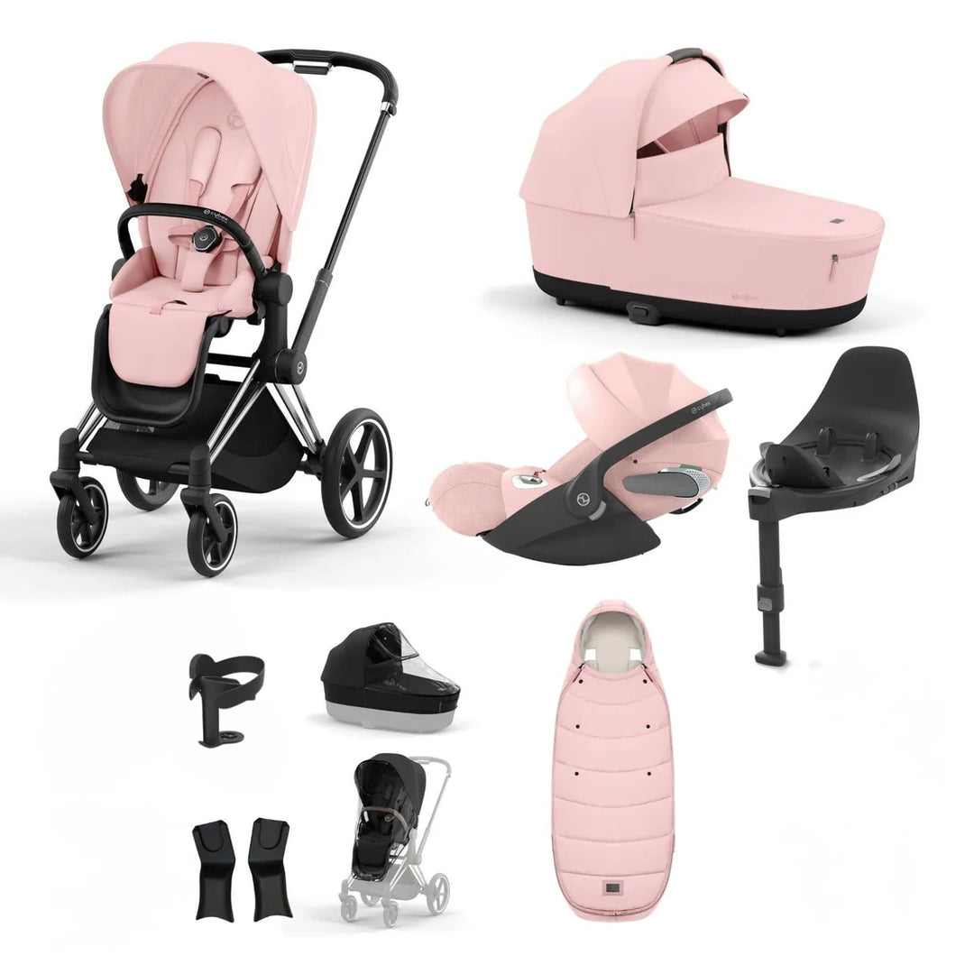 Cybex Priam Travel System Bundle - Peach Pink