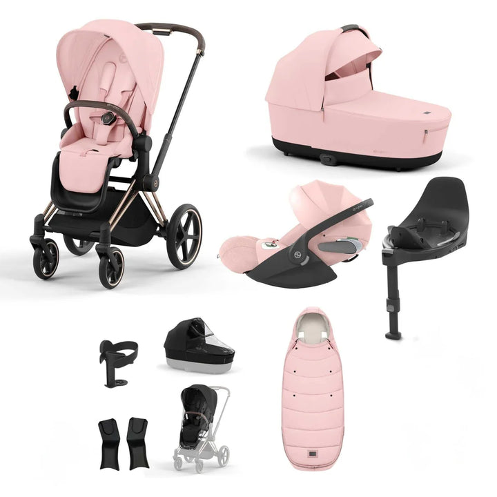 Cybex Priam Travel System Bundle - Peach Pink