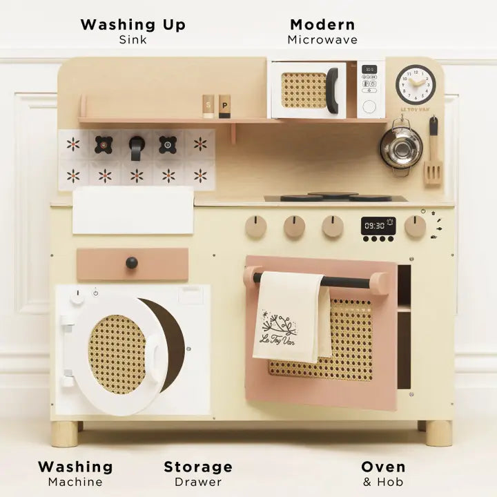 Le Toy Van Rattan Family Wooden Play Kitchen