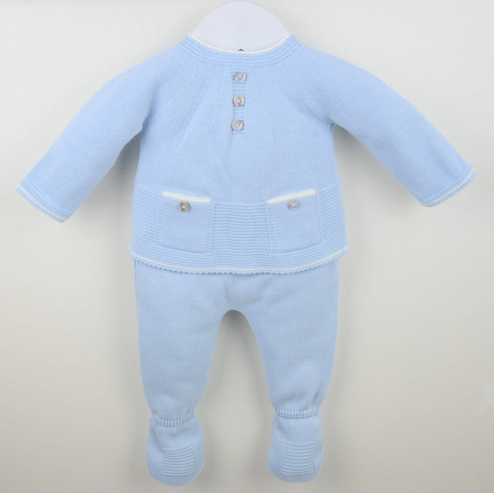 Pex Bertie 2 Piece Outfit + Pom Pom Hat - Blue