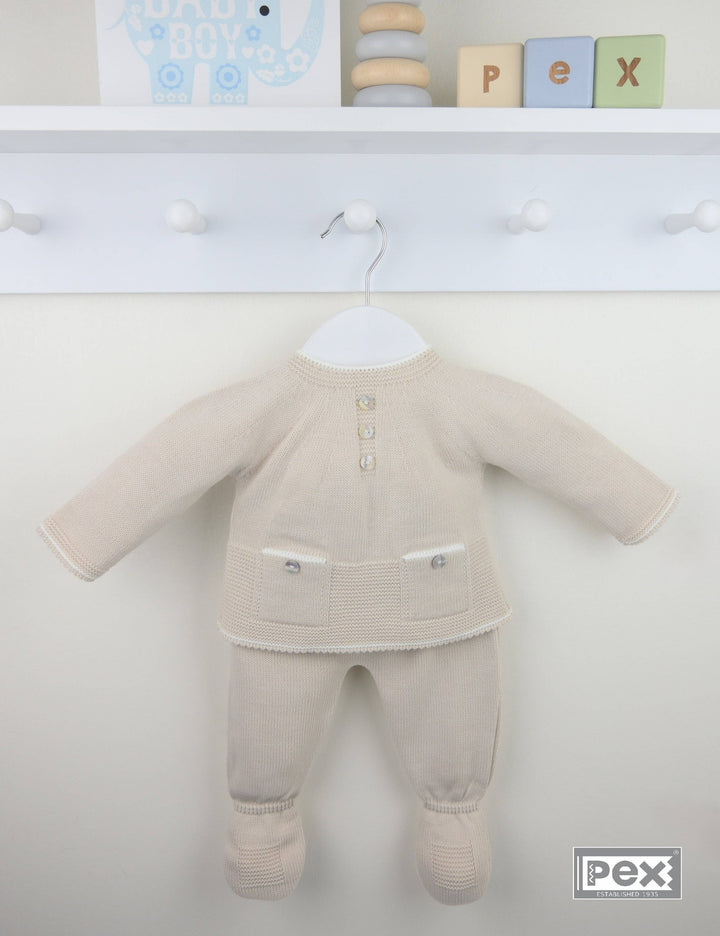 Pex Bertie 2 Piece Outfit + Pom Pom Hat - Natural