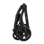 Black egg scooter folded on a white background