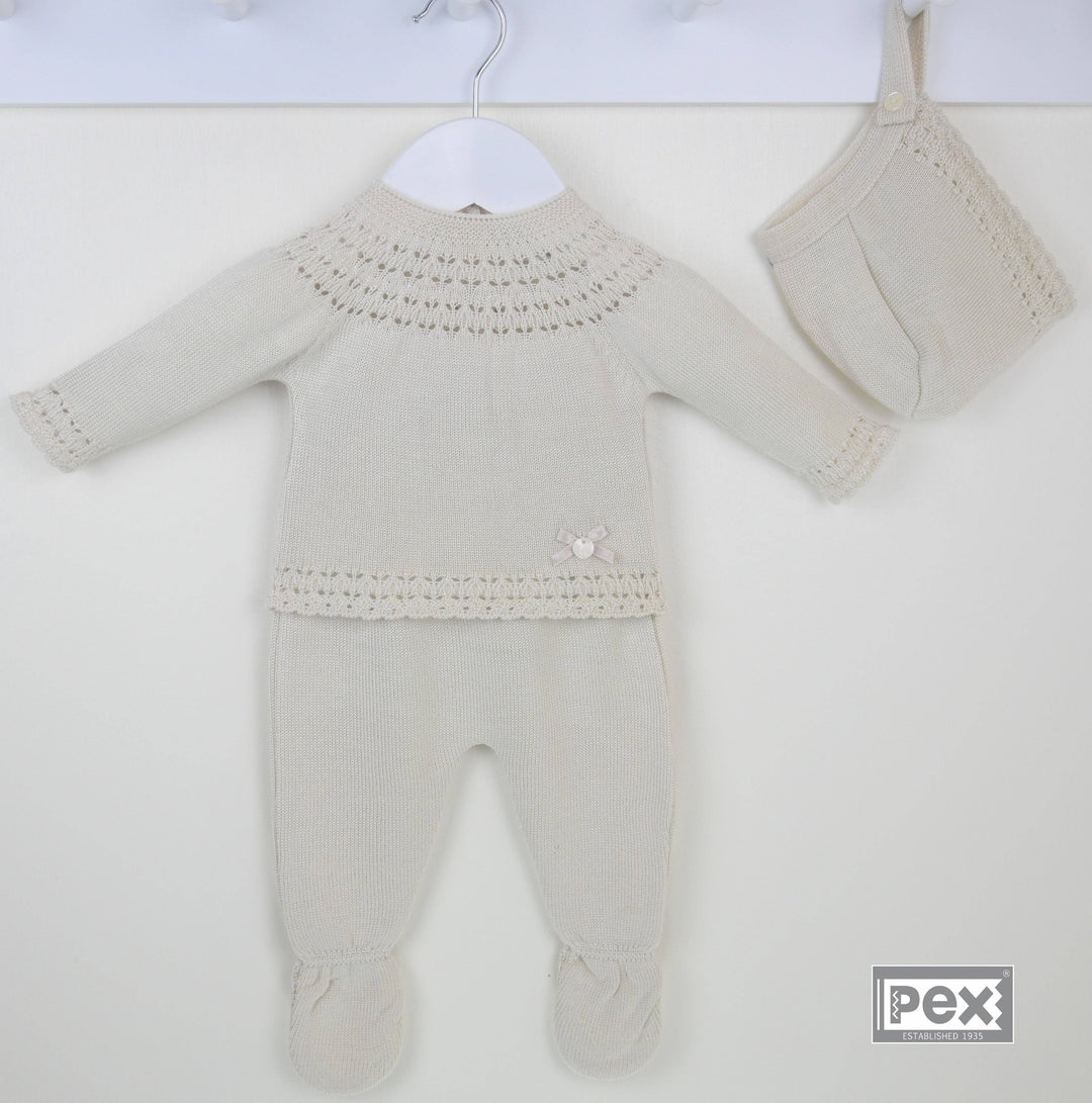 Pex Cara 3 Piece Outfit - Natural: 0-3m