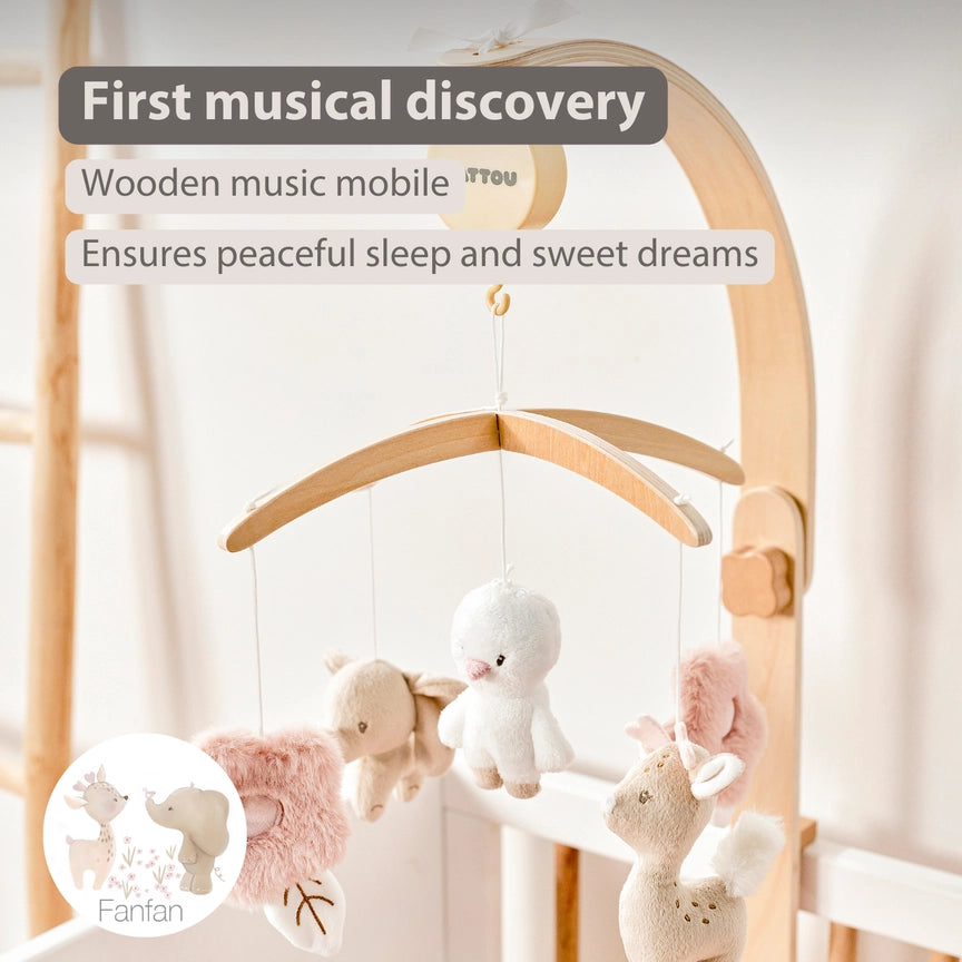 Nattou Fanfan Baby Musical Wooden Mobile