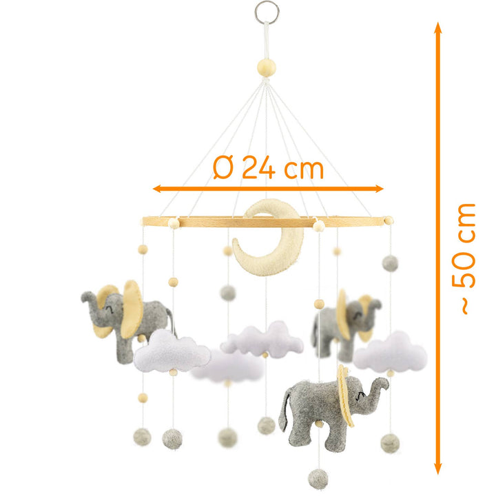 The Elephant Cot Mobile