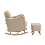 Bebe & Beyond Soother Nursing Chair + Stool – Boucle Collection Oat