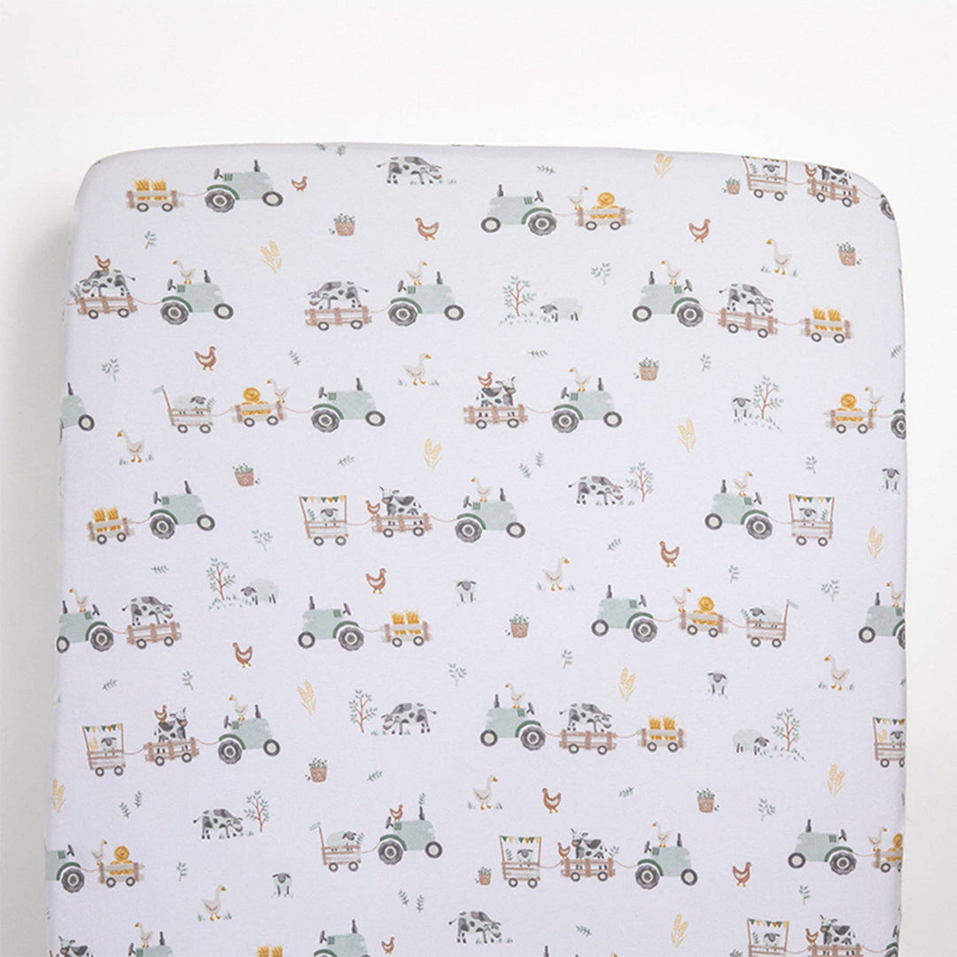 Living Textiles Cot Sheet & Pillow Case Set- Tractor Ride