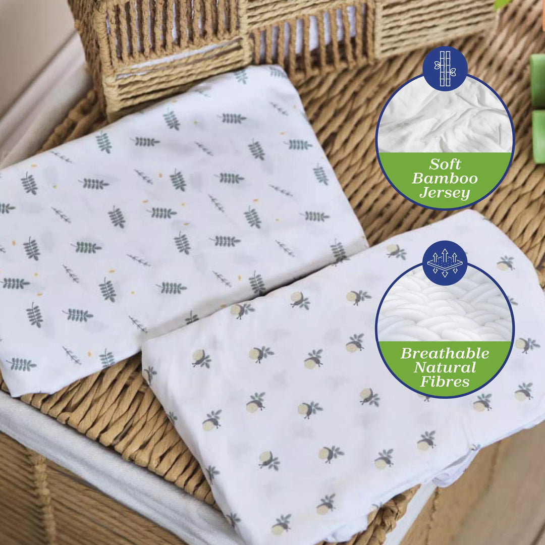 Chicco Next2Me Crib 2Pack Sheets Set - Greenery
