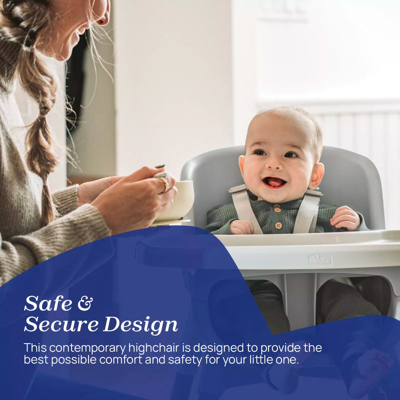 Chicco 3-in-1 Zest Folding Highchair - Moon Grey