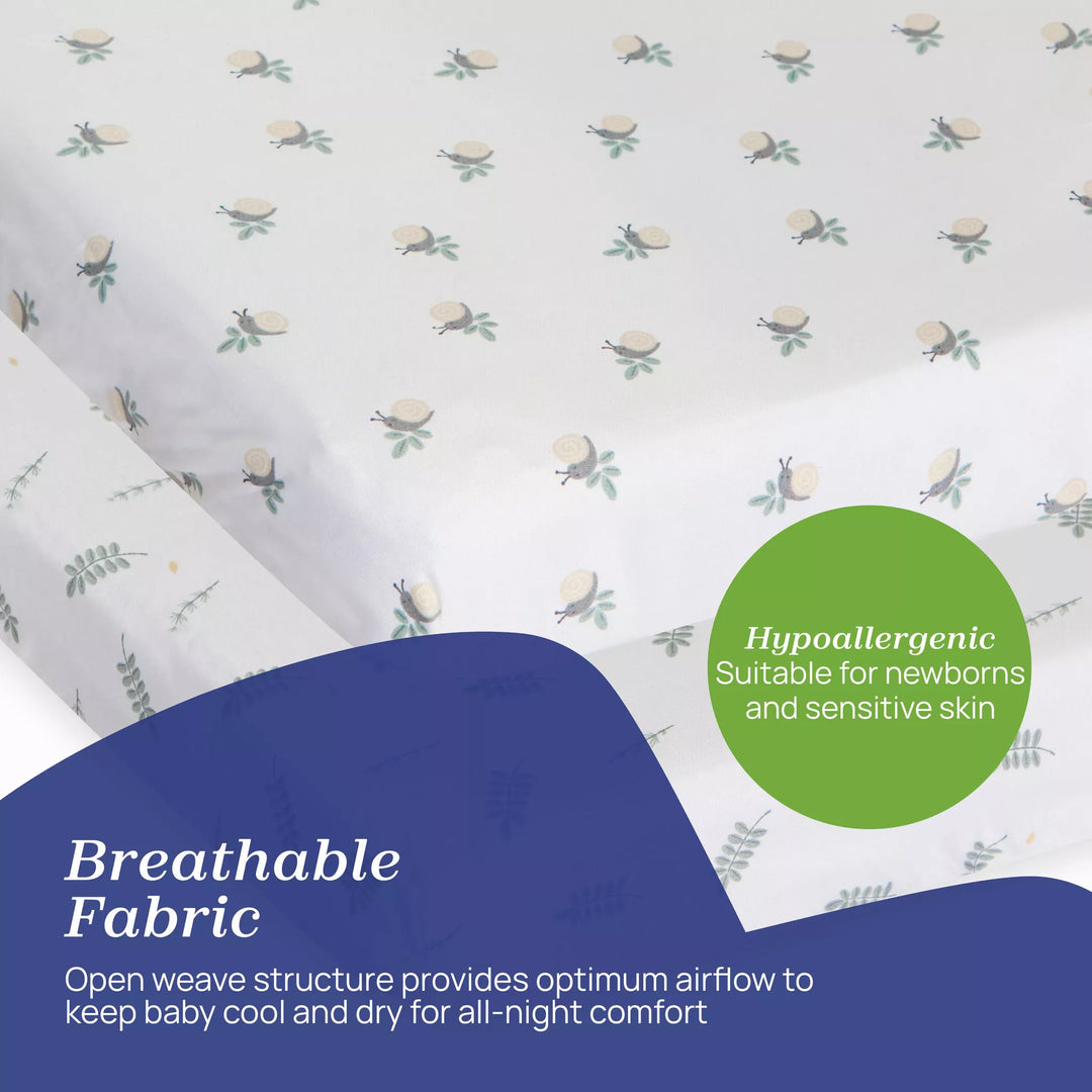 Chicco Next2Me Crib 2Pack Sheets Set - Greenery