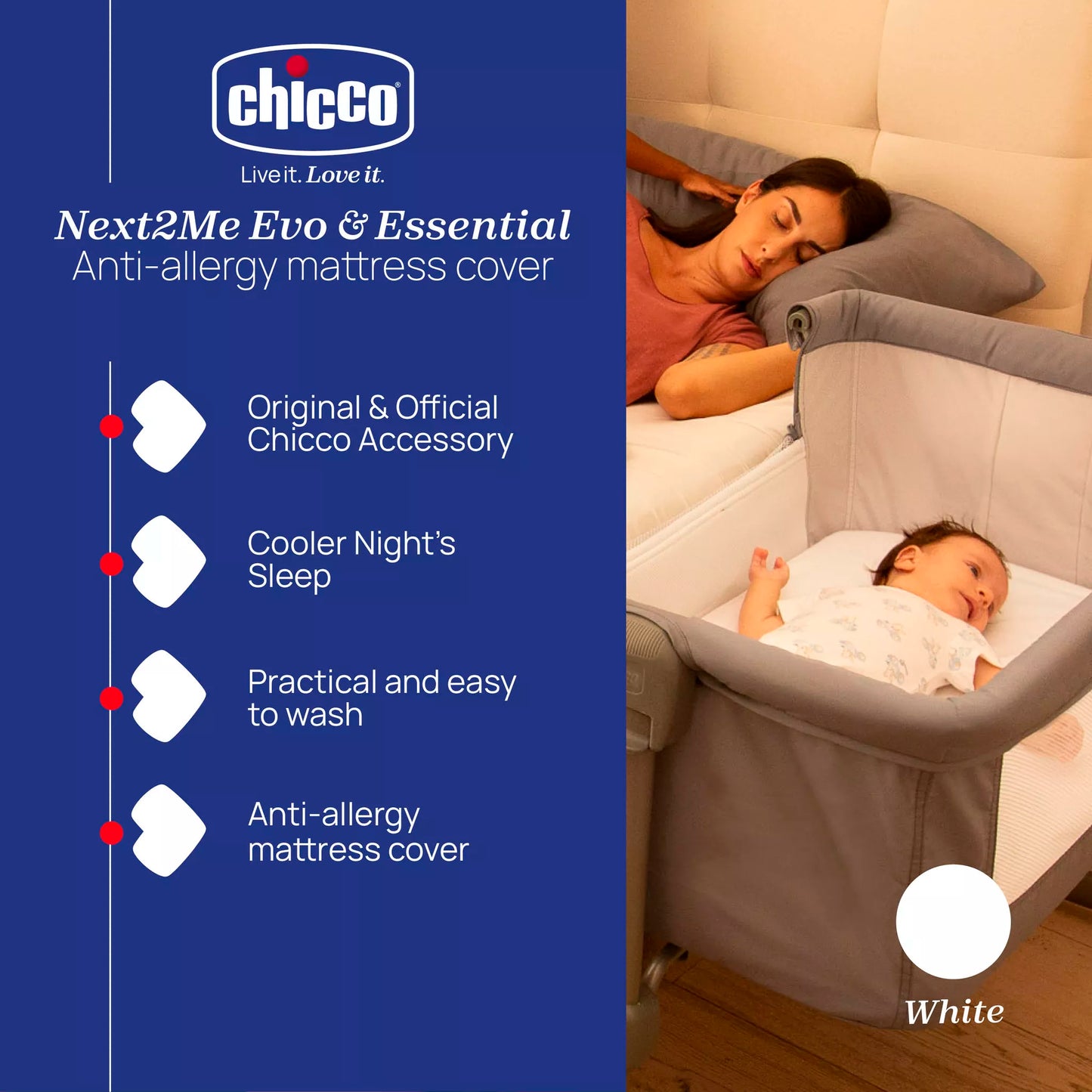 Chicco Next2Me Evo & Essential Anti-Allergy Mattress Cover