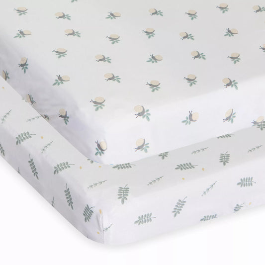 Chicco Next2Me Crib 2Pack Sheets Set - Greenery