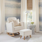 Bebe & Beyond Soother Nursing Chair + Stool – Boucle Collection Off White