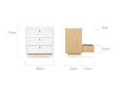 CuddleCo Rafi 2 Piece Furniture Set - Oak | White