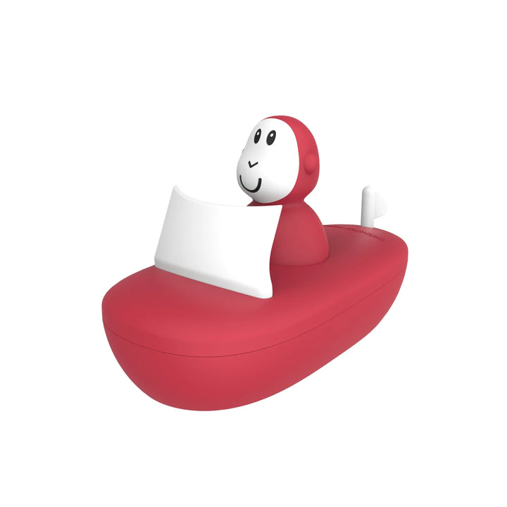 Matchstick Monkey Bathtime Boat Set - Red