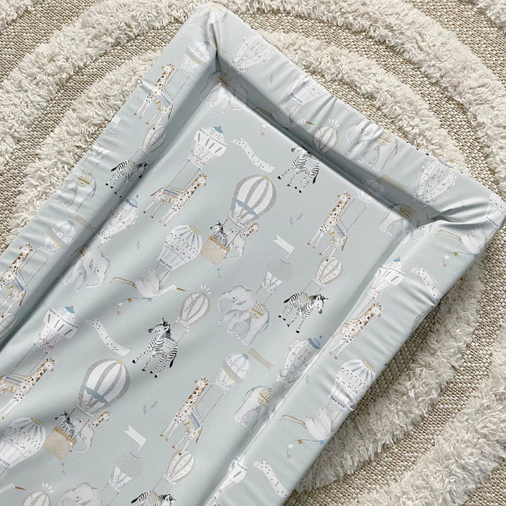 Bobbin & Bumble Standard Changing Mat - Blue Hot Air Balloons Print