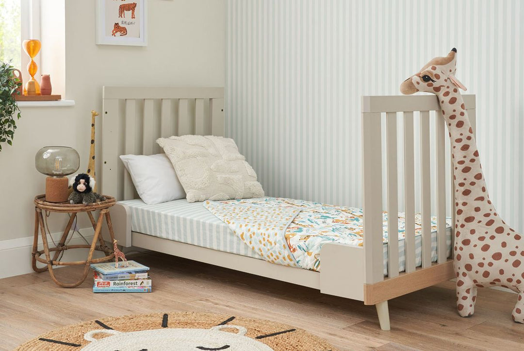 Tutti Bambini Hygge Cot Bed 2 Piece Room Set - Light Oak/White Sand