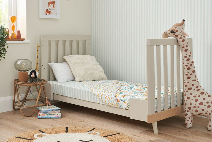 Tutti Bambini Hygge Cot Bed 2 Piece Room Set - Light Oak/White Sand