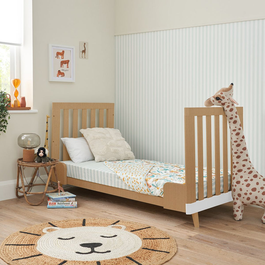 Tutti Bambini Hygge Cot Bed 2 Piece Room Set - White/Light Oak