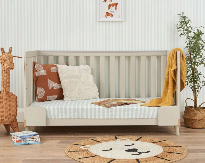 Tutti Bambini Hygge Cot Bed 2 Piece Room Set - Light Oak/White Sand