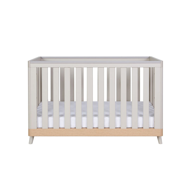 Tutti Bambini Hygge Mini Cot Bed 2 Piece Room Set - Light Oak/White Sand