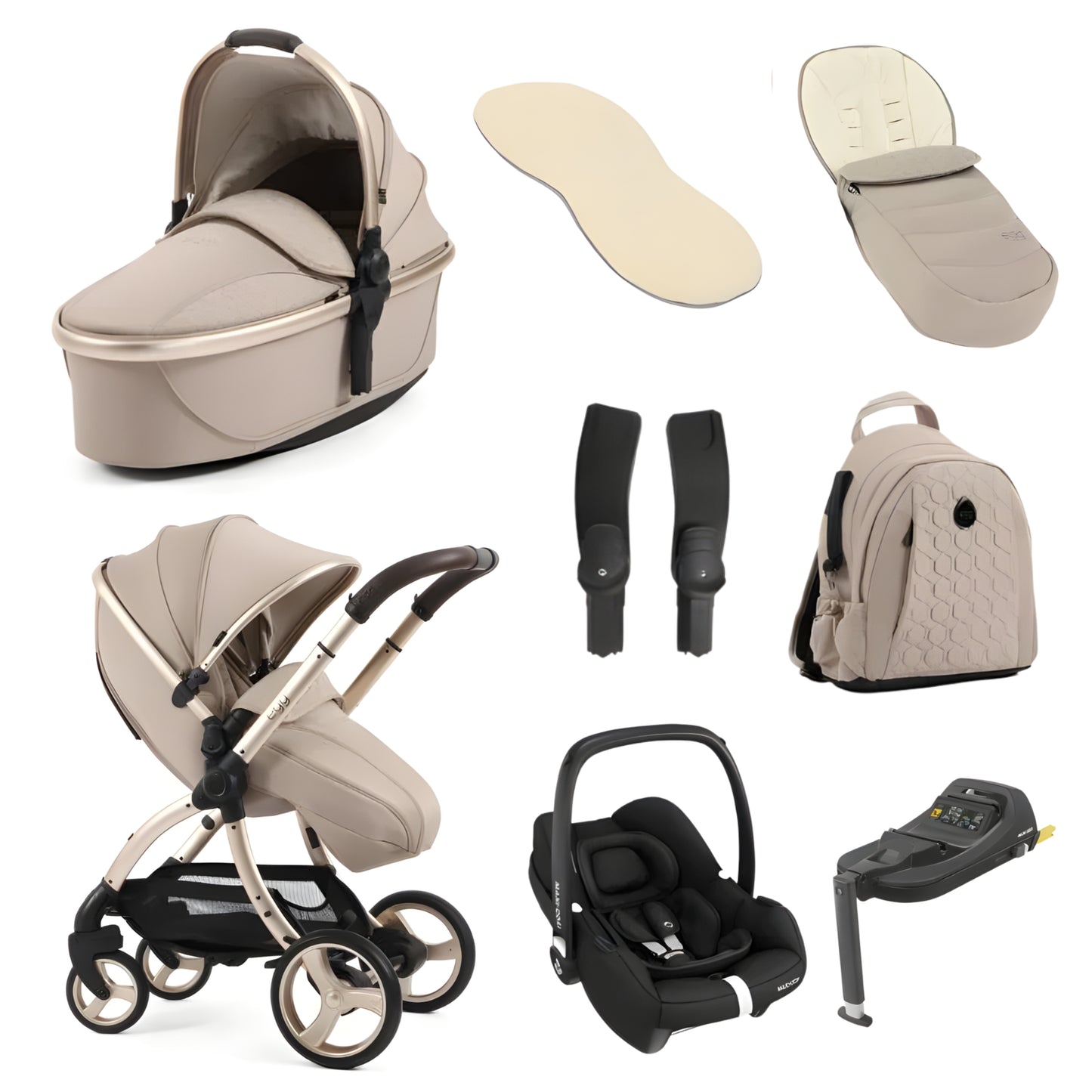 egg3 Maxi-Cosi Cabriofix Bundle - Feather