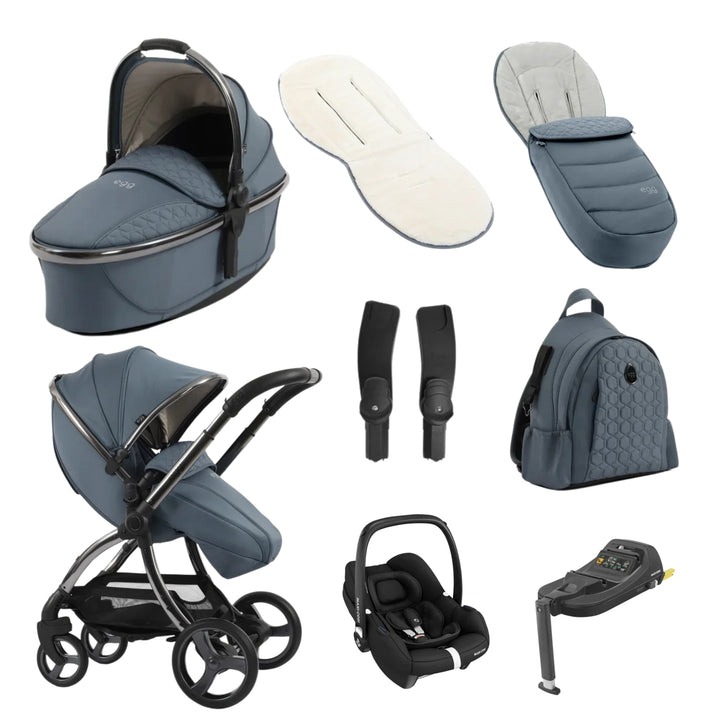egg3 Luxury Travel System Maxi-Cosi Cabriofix Bundle - Topaz