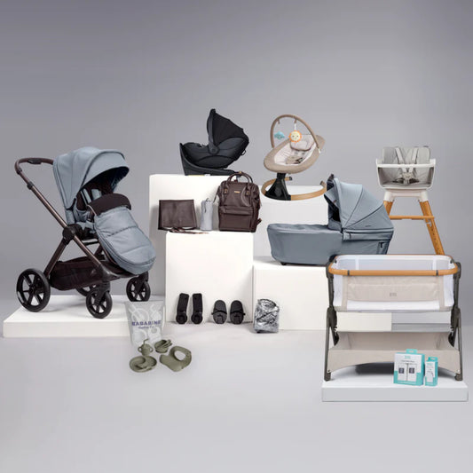 Bababing Raffi MKII 18 Piece Travel System, Home & Feeding Bundle - Duck Egg