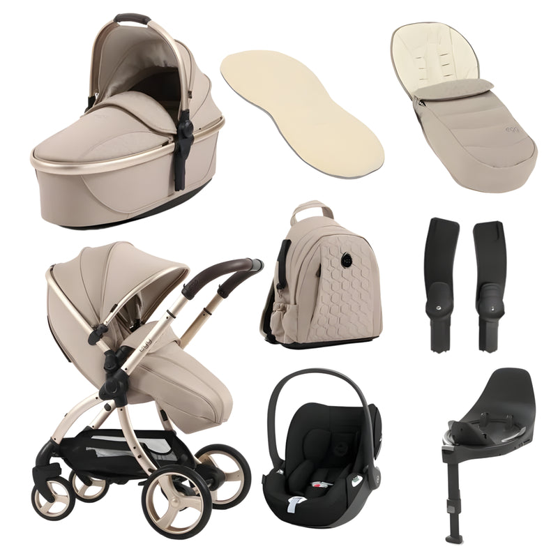 egg3 Luxury Cloud T i-Size Travel System Bundle - Feather
