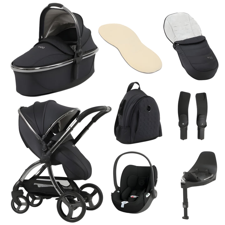 egg3 Luxury Cloud T i-Size Travel System Bundle - Carbonite