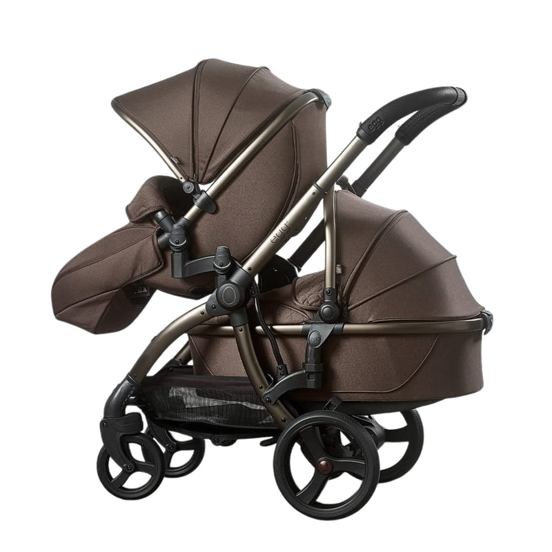 egg3 Tandem Double Stroller - Chocolate Velvet
