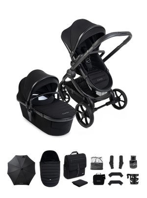 iCandy Peach 8 Complete Pushchair, Carrycot + Accessories Bundle - Black