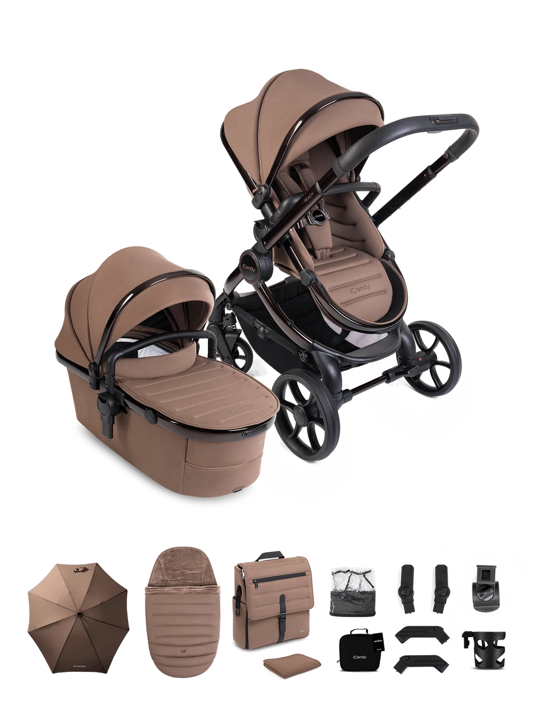 iCandy Peach 8 Editions Collection Complete Pushchair, Carrycot + Accessories Bundle - Coco