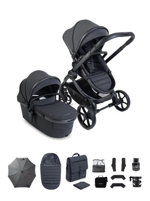iCandy Peach 8 Complete Pushchair, Carrycot + Accessories Bundle - Grey
