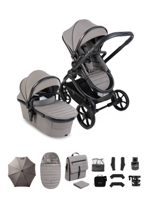 iCandy Peach 8 Complete Pushchair, Carrycot + Accessories Bundle - Porcini