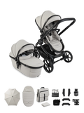 iCandy Peach 8 Complete Pushchair, Carrycot + Accessories Bundle - Taupe