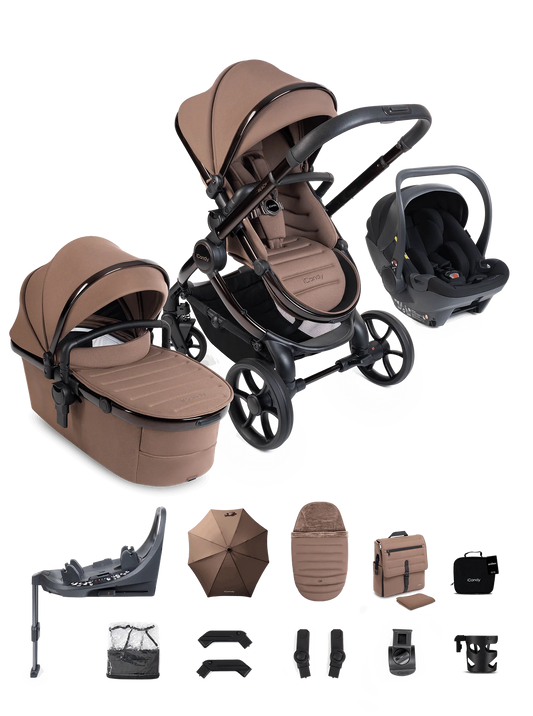 iCandy Peach 8 Editions Collection Complete Bundle with Cocoon 360 Car Seat & Base - Coco