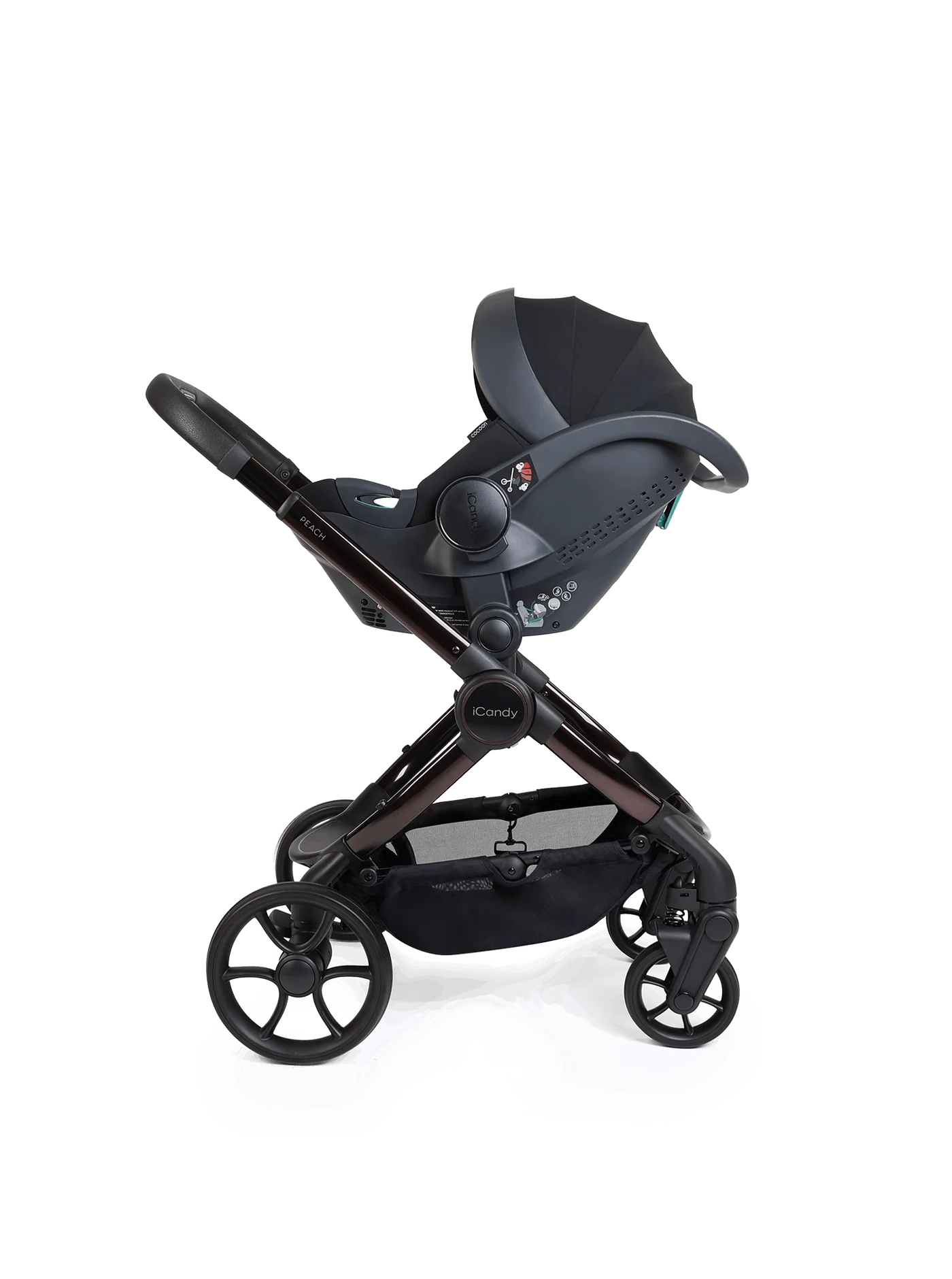 iCandy Peach 8 Editions Collection Complete Bundle with Cocoon 360 Car Seat & Base - Coco