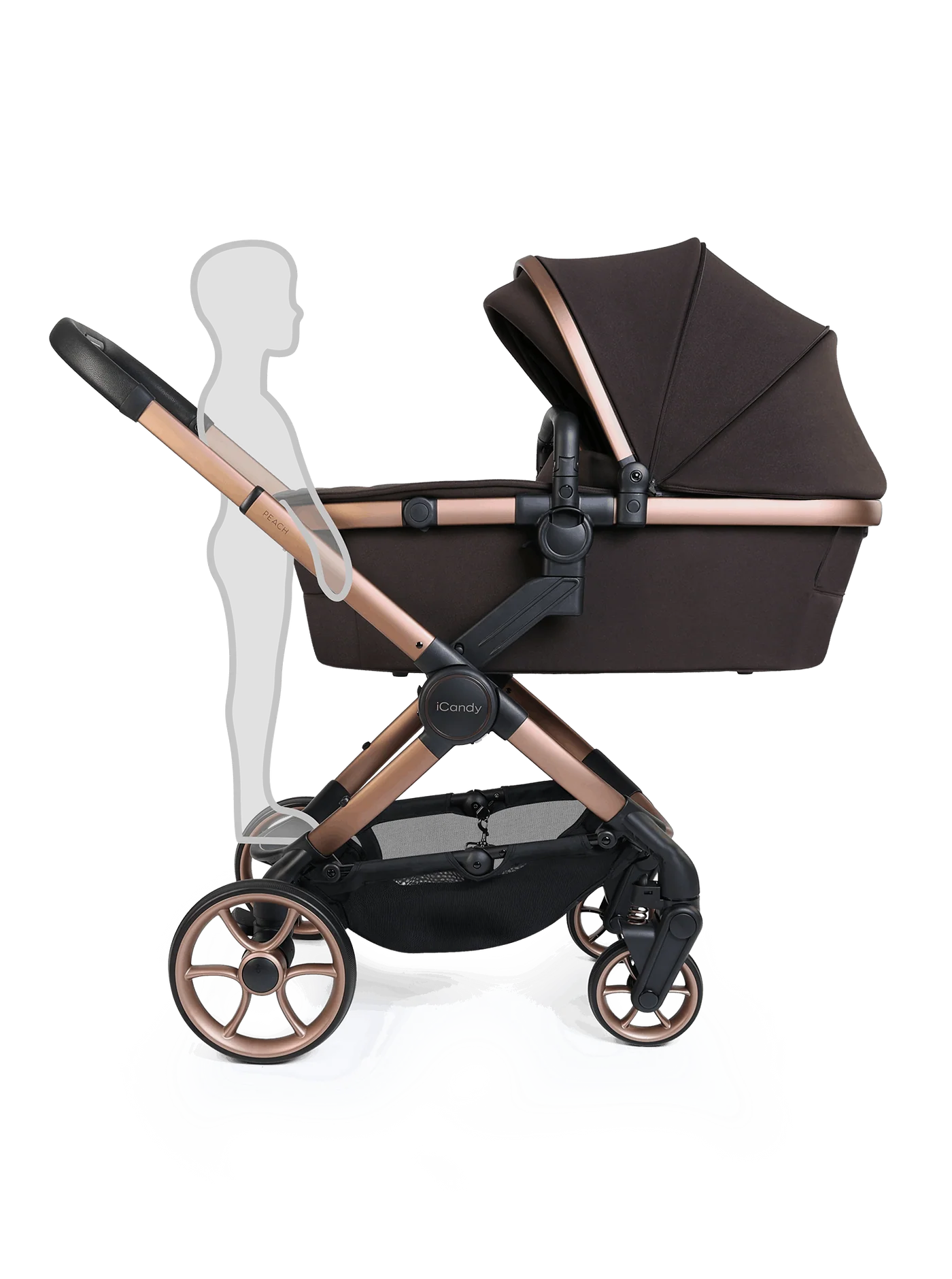 iCandy Peach 8 Editions Collection Complete Bundle with Cocoon 360 Car Seat & Base - Pecan